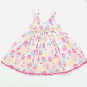 Gymboree 2020 Hello Cupcake Smocked Sleeveless Dress 12-18 Months